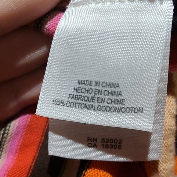 Liz Claiborne y2k orange stripe knit top - Picture 4 of 6